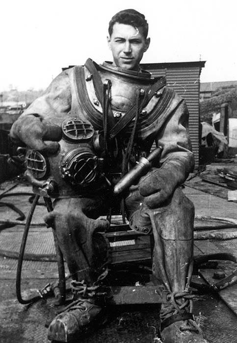 Jim Sullivan at Inchon Harbor, Korea in 1954