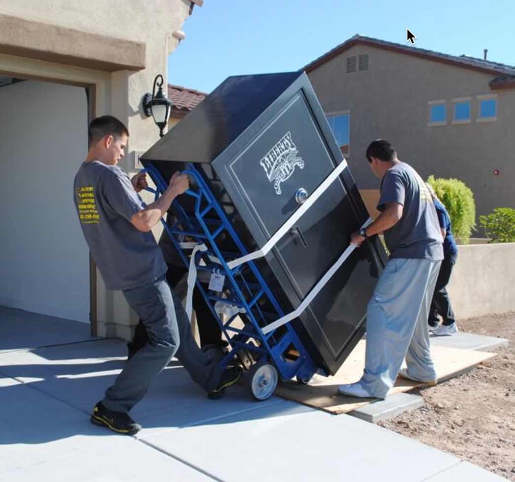 Moving a gun safe outside