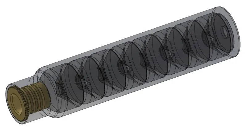 3-D Printed .22LR Form 1 Suppressor