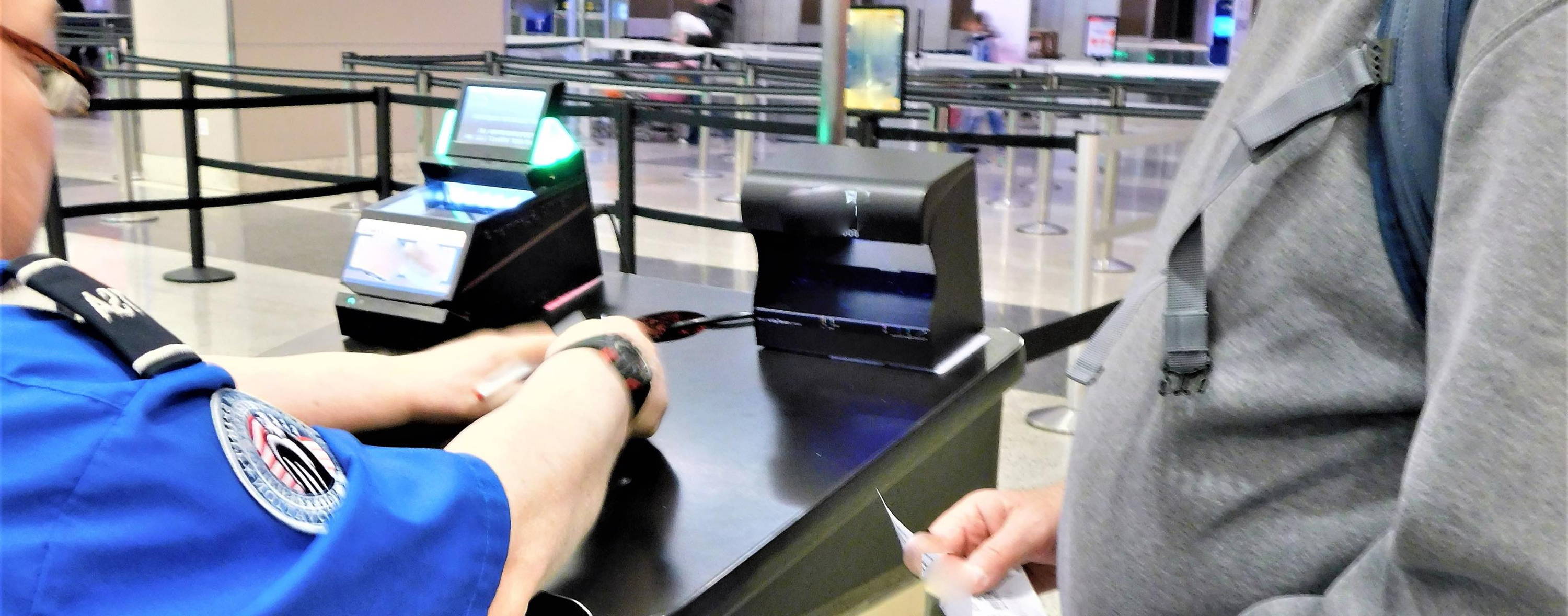 TSA Security Checkpoint at Airport