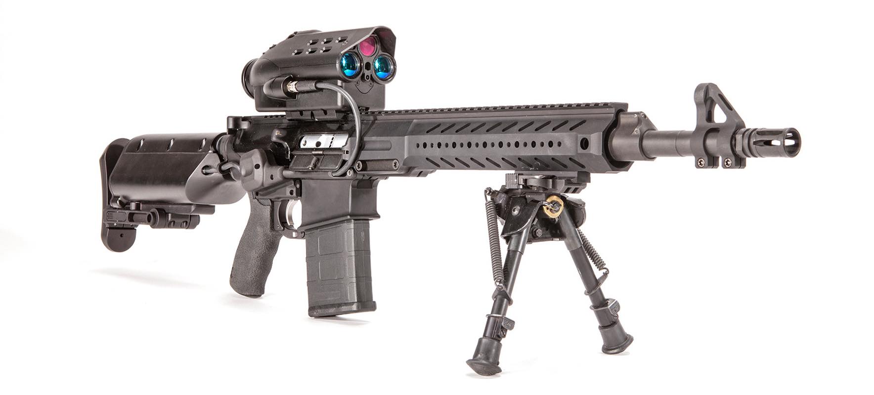 AR-15 Rifle With Bipod, Optic, and Magazine Inserted