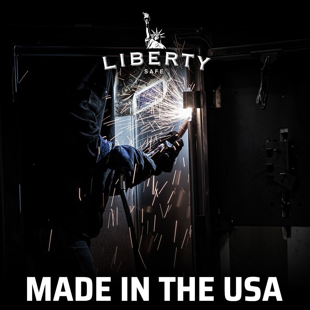 Person welding with sparks; text reads 