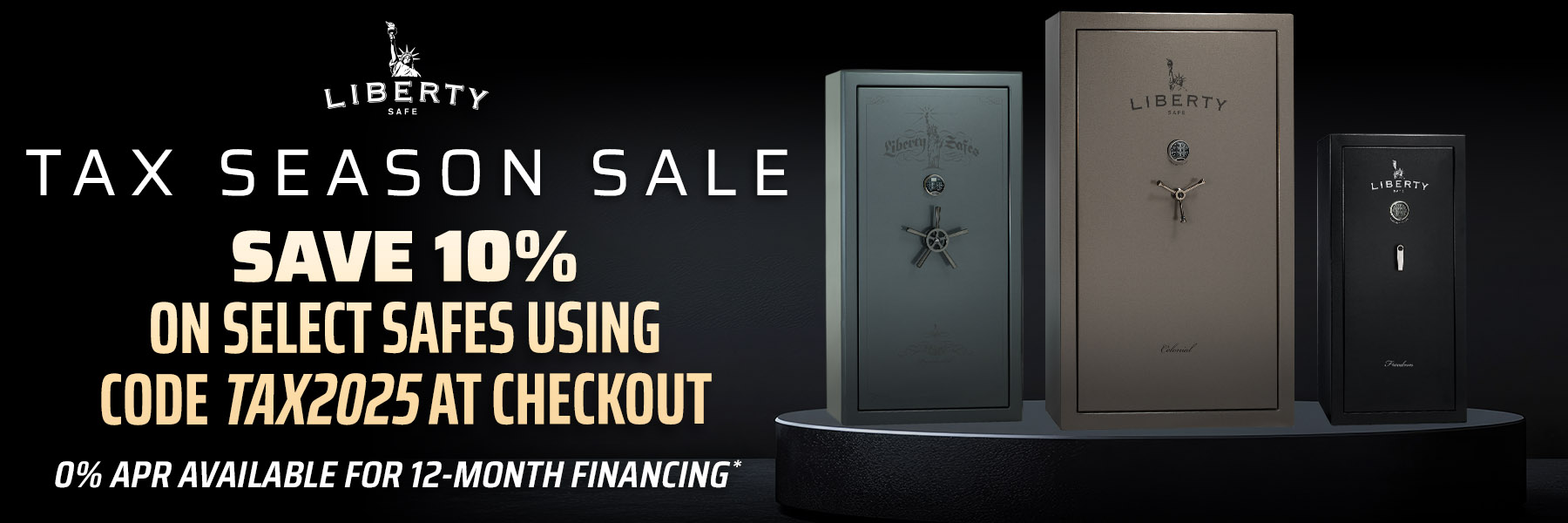 Tax season sale on select safes, save 10% with code TAX225.