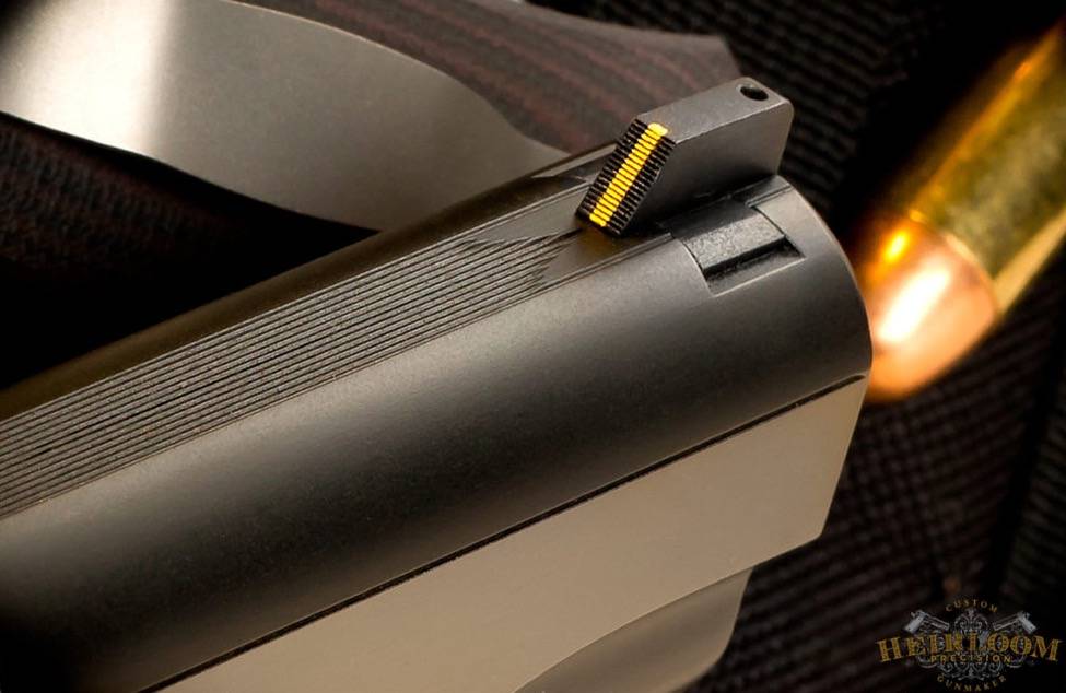 Heirloom Precision gold inlay front sight