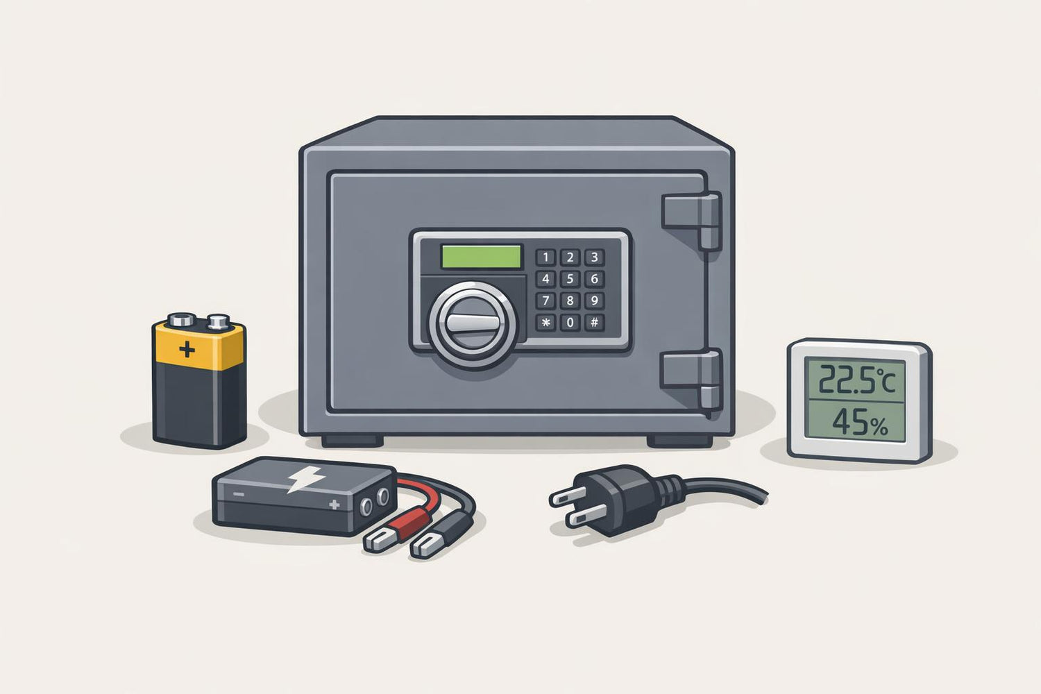 backup power,electronic safe lock,safe access