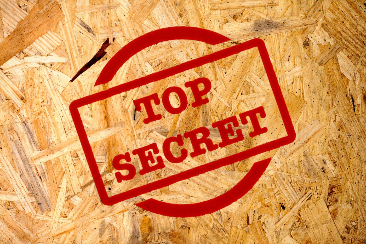 Top secret stencilled on a cargo crate