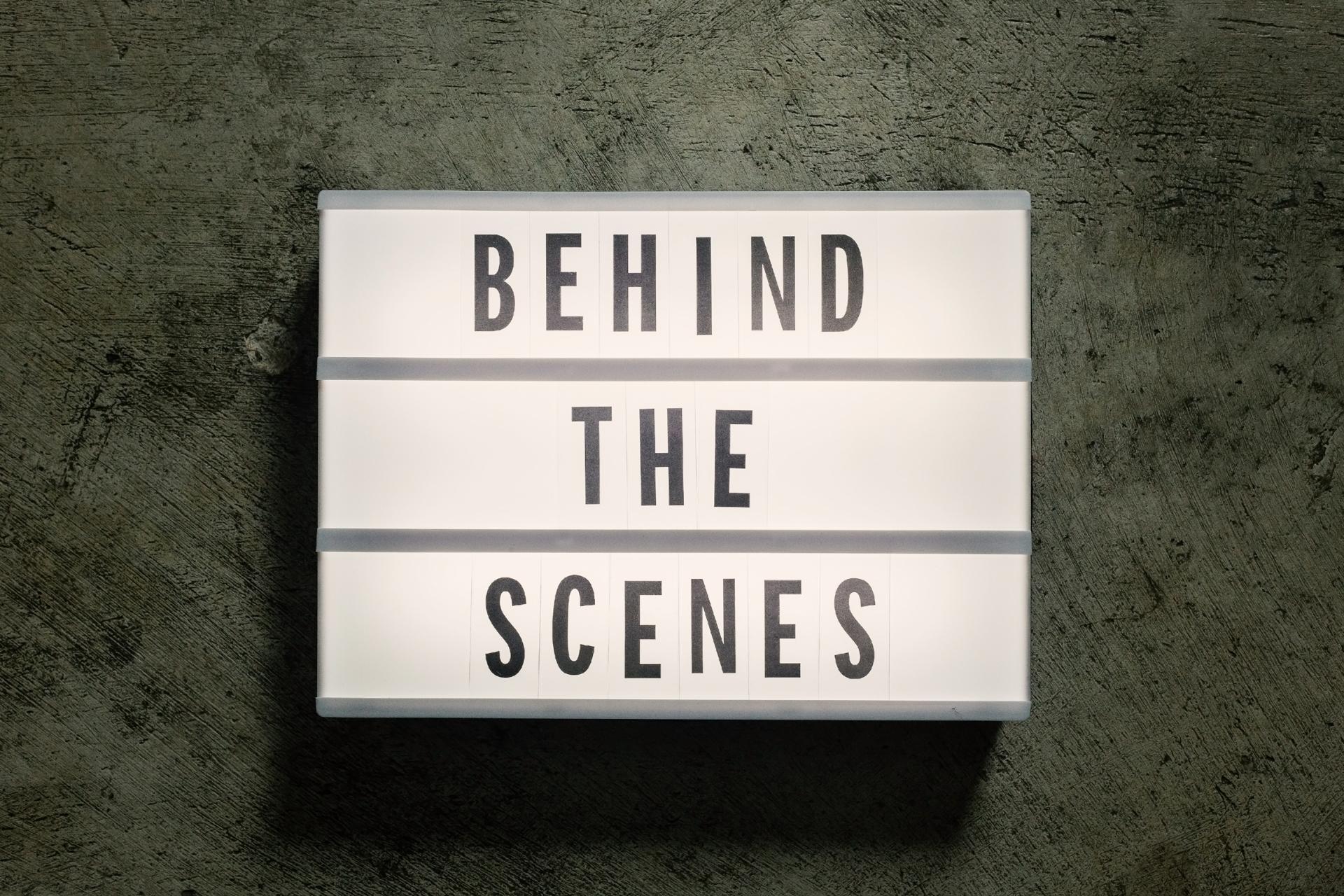 The cinema light box in dark tone film content.