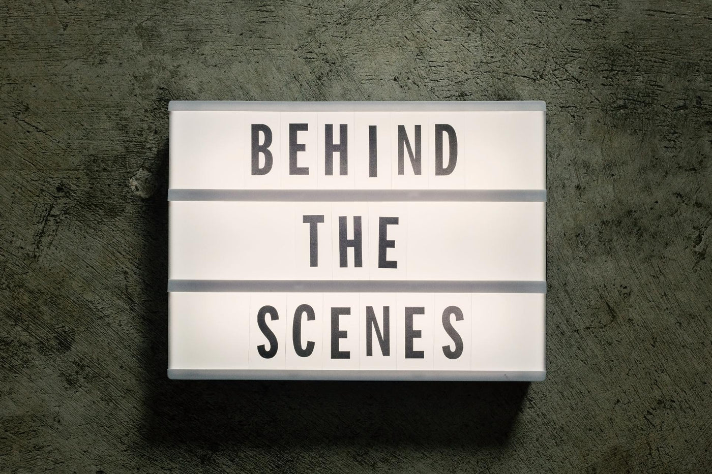 The cinema light box in dark tone film content.