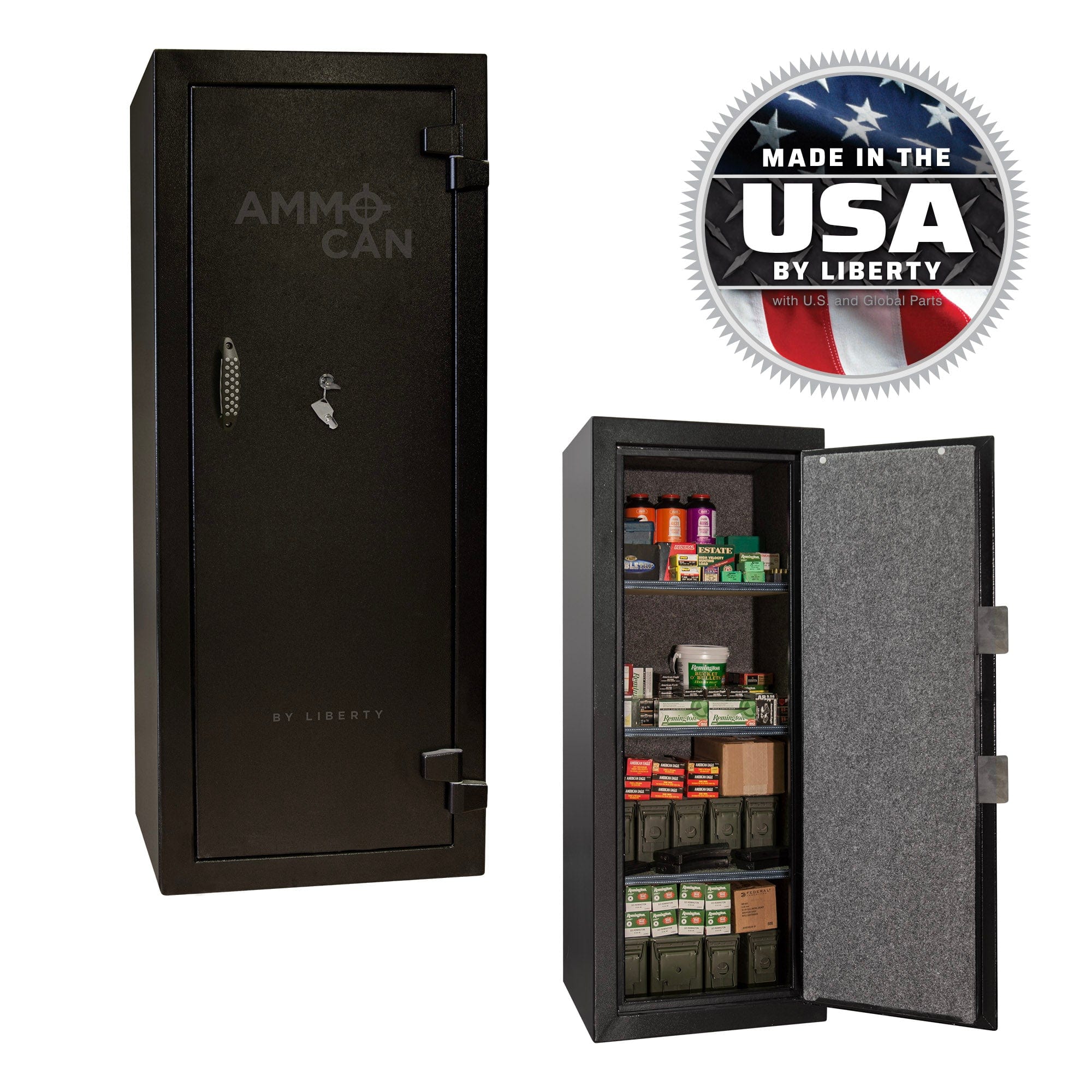Ammo Can OPTIONS_HIDDEN_PRODUCT Liberty Safe Textured Black / Gray Fabric / Chrome Hardware / Key Lock