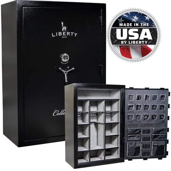 Collector T OPTIONS_HIDDEN_PRODUCT Liberty Safe Textured Black / Gray Fabric / Chrome Hardware / Mechanical Lock