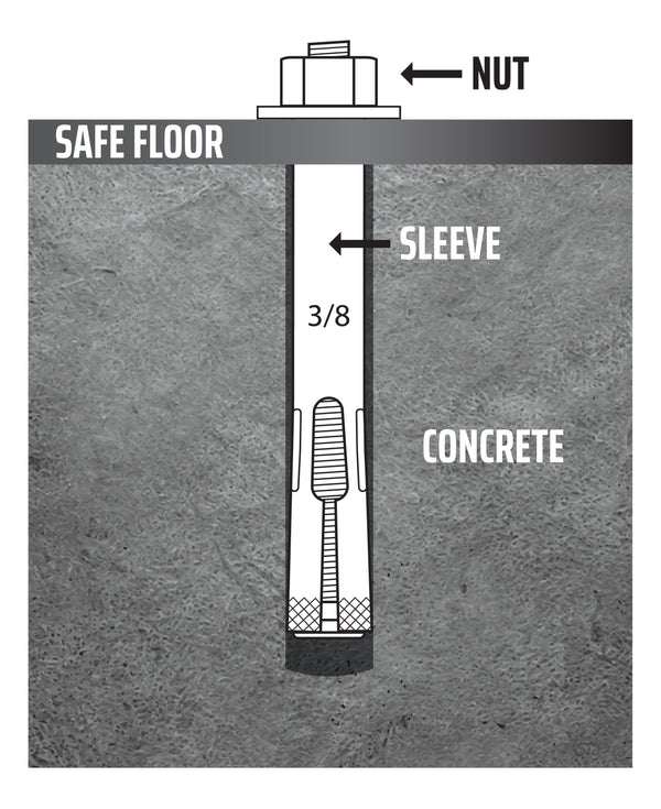 Concrete Floor Safe Anchoring Kit Accessory Liberty Accessory