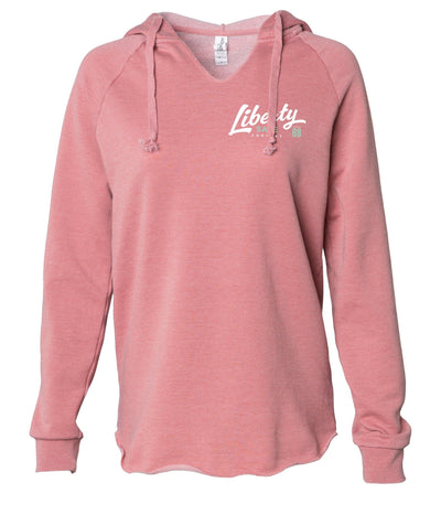 Dusty Rose V-Neck Hooded Pullover (Women) Apparel Liberty Accessory Small