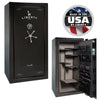 Franklin 29 OPTIONS_HIDDEN_PRODUCT Liberty Safe Black Gloss / Gray Faux Leather / Chrome Hardware / SecuRam Direct Drive