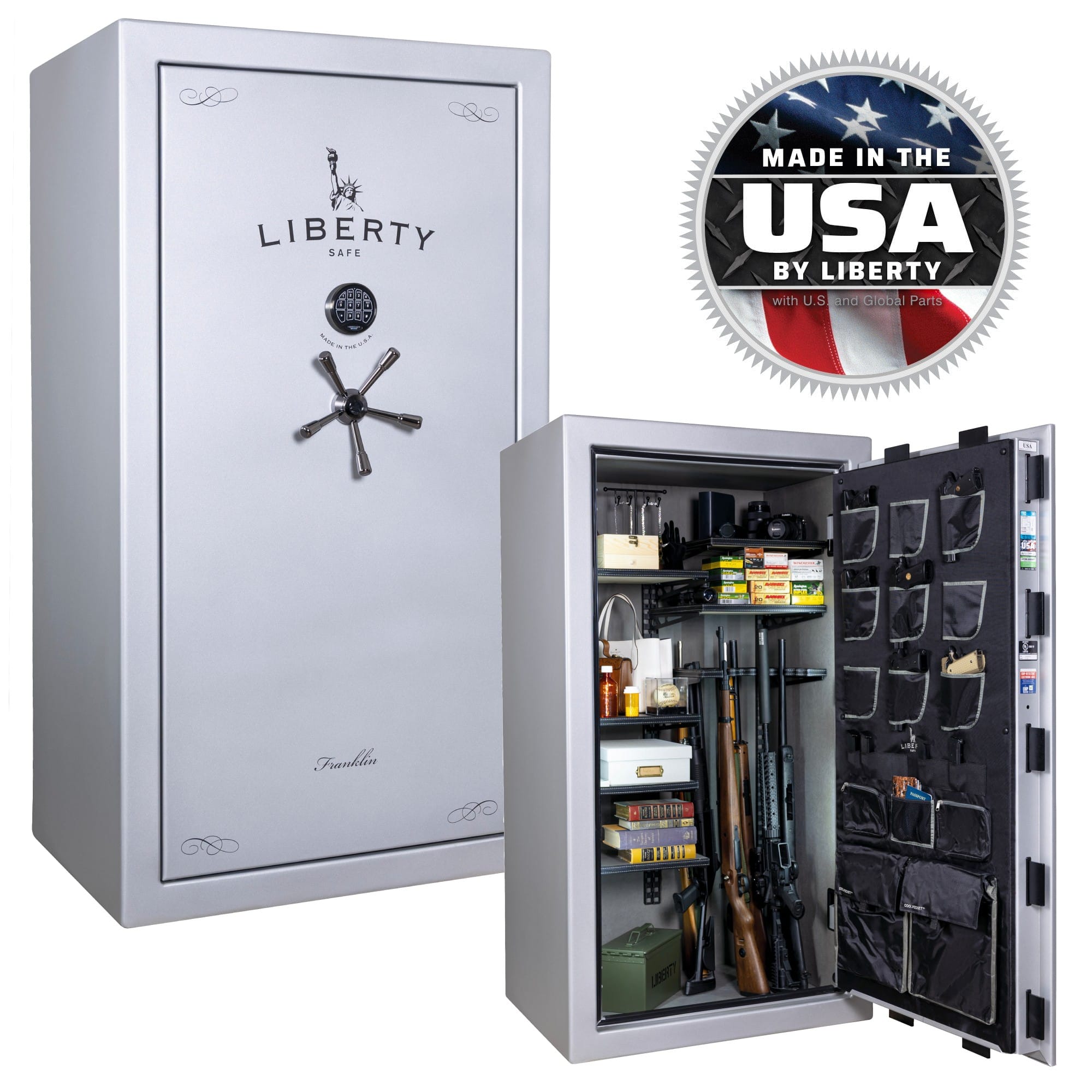 Franklin 40 OPTIONS_HIDDEN_PRODUCT Liberty Safe Glacial Steel / SecuRam Direct Drive