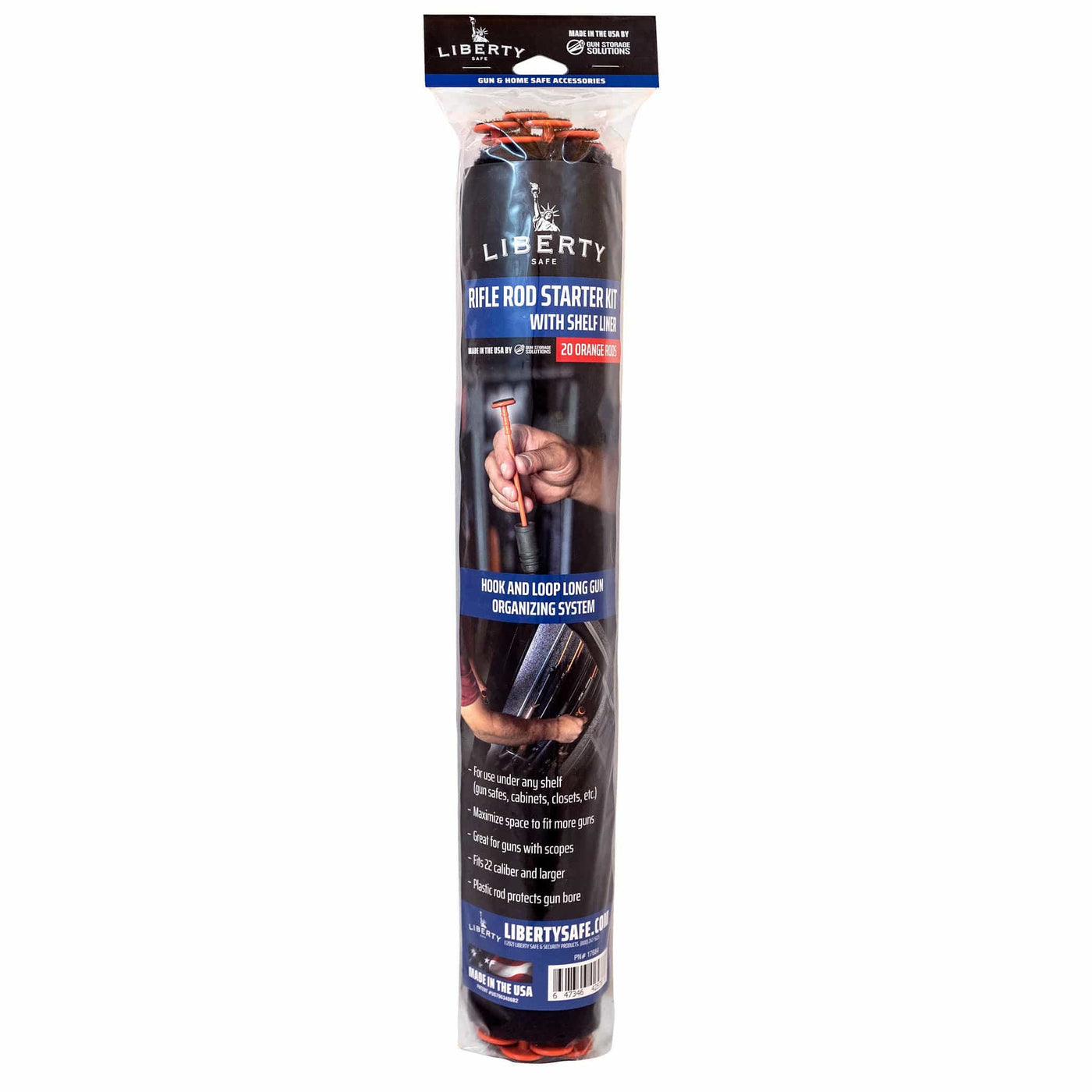 Orange Rifle Rods Accessory Liberty Accessory .22+ Cal Starter Kit with Shelf Liner - 20 Pack (P/N 17684)