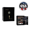 Premium Home Safe 08 OPTIONS_HIDDEN_PRODUCT Liberty Safe Mirror Black / Beige Velour / Brass Hardware / SecuRam BackLit
