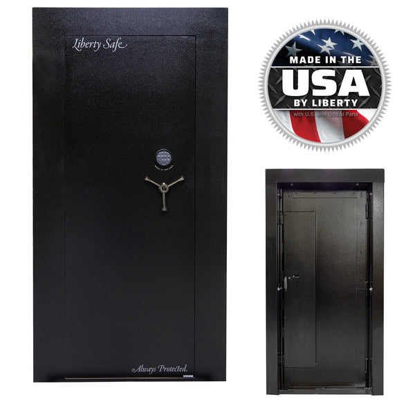 Vault Door Blockade OPTIONS_HIDDEN_PRODUCT Liberty Safe Textured Black / Black Chrome Hardware / SecuRam TopLit / Left
