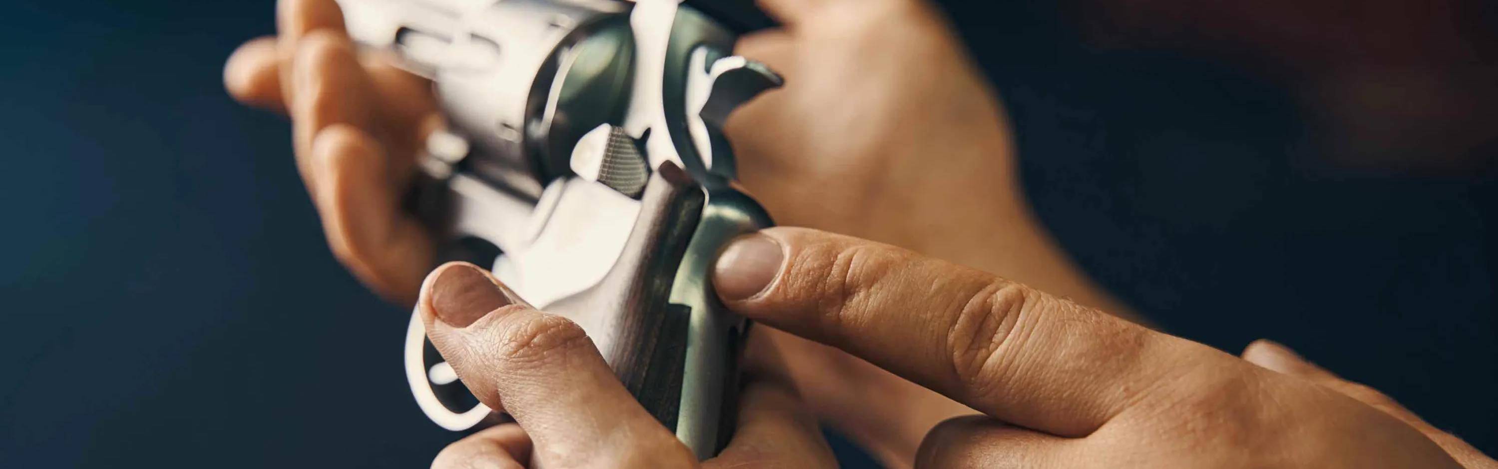 Firearms Instructor Showing How to Safely Operate Handgun