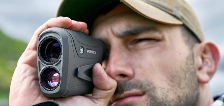 Hunter Using a Rangefinder