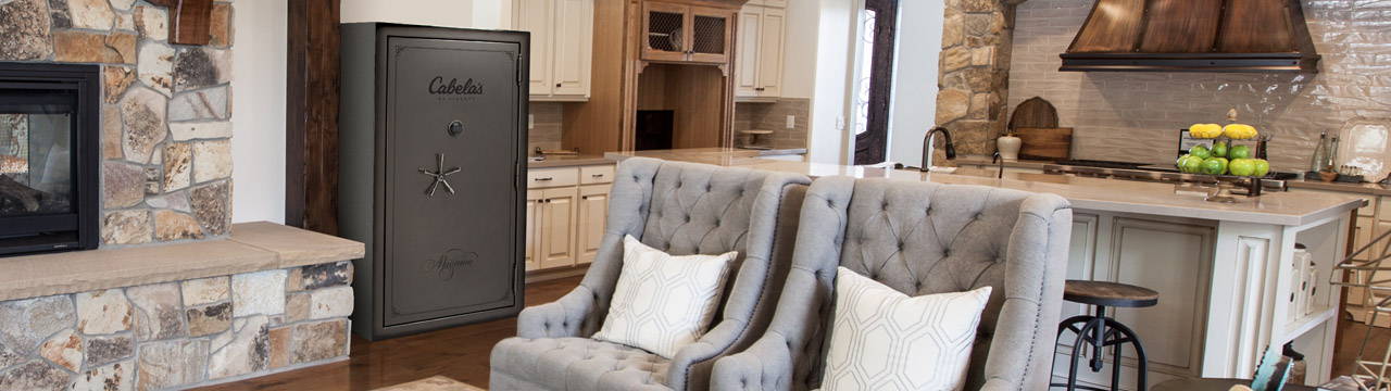 Cabellas Magnum Gun Safe in Living Room